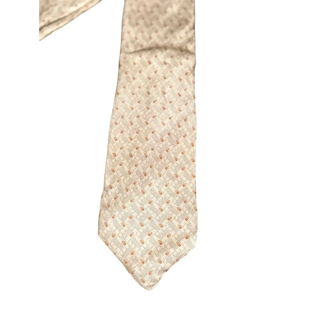 Vintage Ted Lapidus Men's Gold Patterned Necktie